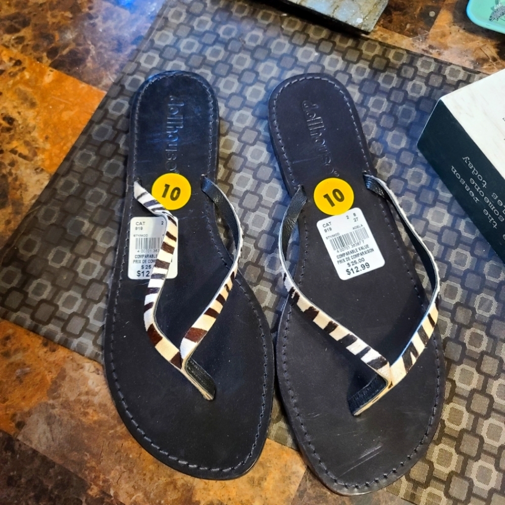 NWT Zebra Print Sandals
